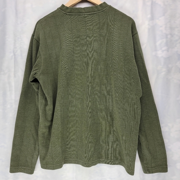 Columbia Olive Green Cotton Long Sleeve V-Neck Sweater Size XL - Picture 4 of 4